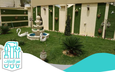 تنسيق حدائق في العين تركيب عشب صناعي وطبيعي 0521912028